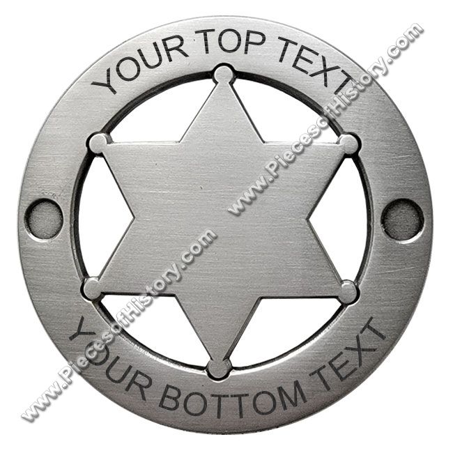 Custom Round 6 Point Star Badges