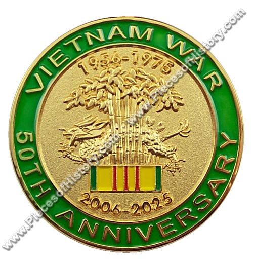 Vietnam War 50th Anniversary Vietnam Veteran National Defense Hat or Lapel pin Vietnam War 50th Anniversary Vietnam Veteran National Defense Hat or Lapel pin