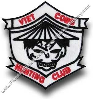 VIET CONG HUNTING CLUB Embroidered Military PATCHES Vietnam War ARMY PATCH 2