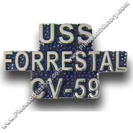 USS FORRESTAL HAT PIN