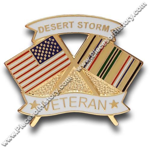 American & Iraq Flags Pin 1