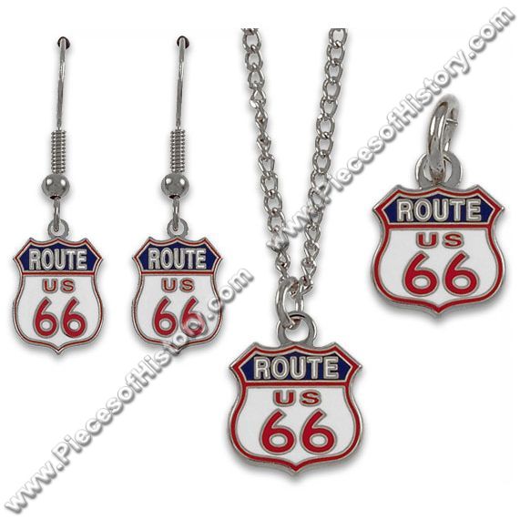 Route 66 Route 66 Jewelry Route 66 Jewelry Set Patriotic Shield
