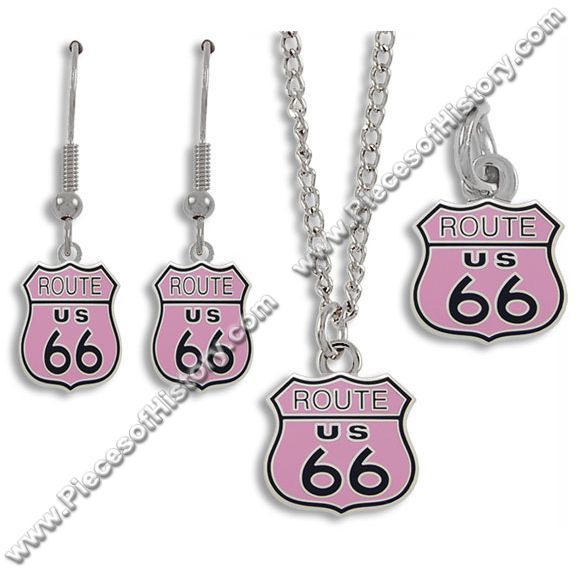 Route 66 Route 66 Jewelry Route 66 Jewelry Set Pink & Black