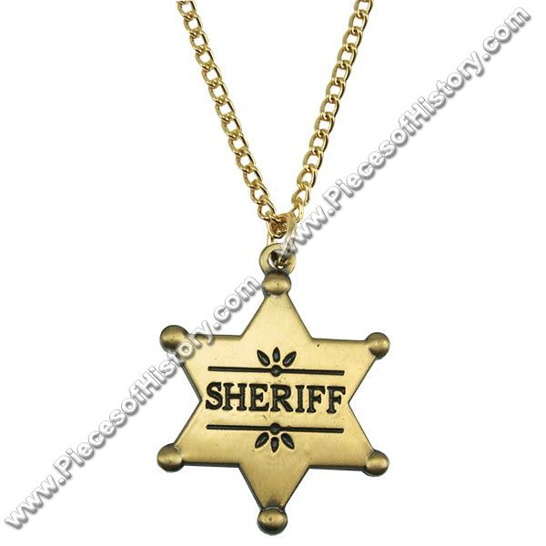 Sheriff star necklace sales