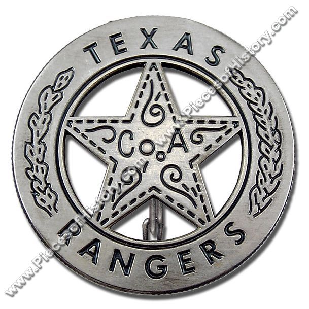 Western Badges :: Ranger Badges :: Texas Rangers Co. A Peso Back Badge