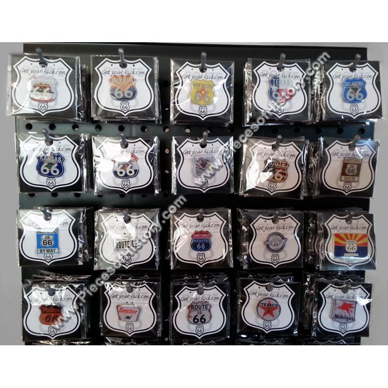 Route 66 :: Route 66 Pins (screen printed) :: Route 66 Wing Disc Pin