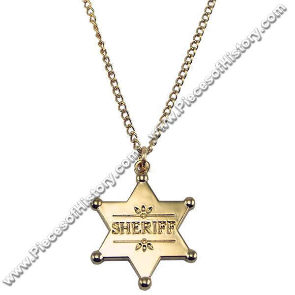 Sheriff star necklace clearance