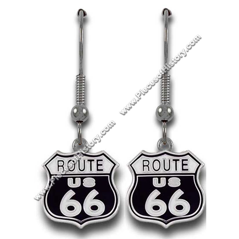 Route 66 Route 66 Jewelry Route 66 Earrings Black & White